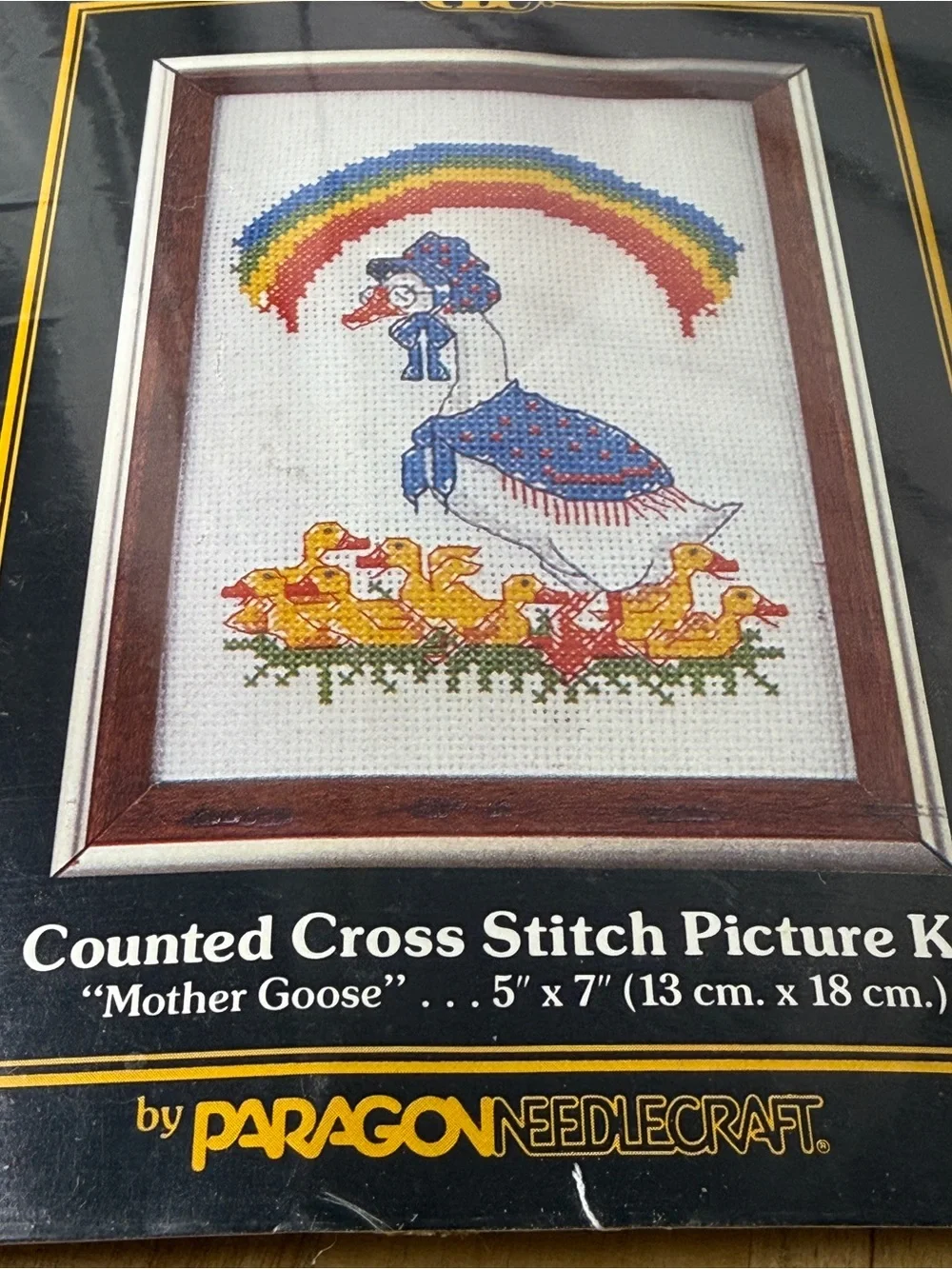 Home Decor Mother Goose Cross Stitch 1984 Craft Kit 7042 Made In New York USA